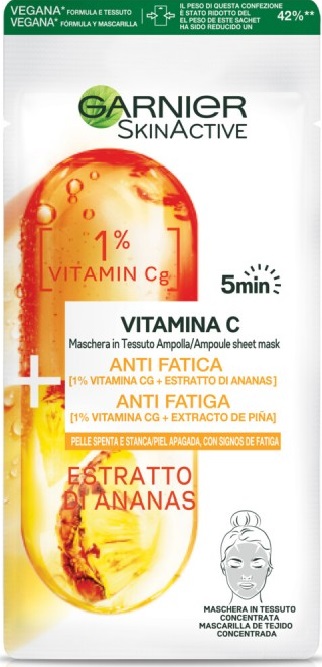 SkinActive Antifatica - Maschera in Tessuto Ampolla Anti Fatica 15 g