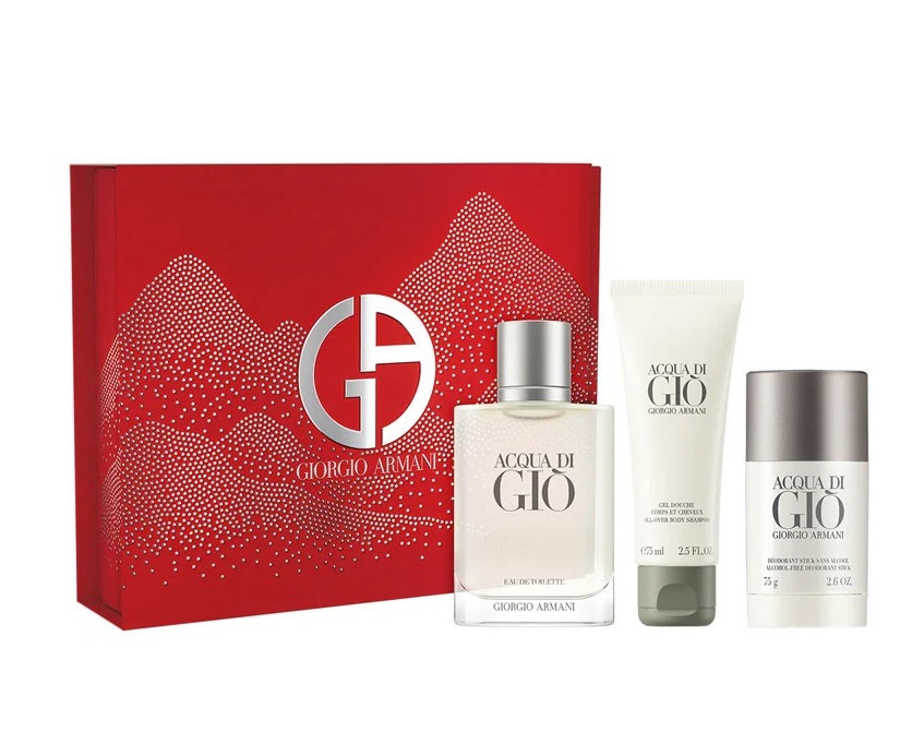Giorgio Armani Cofanetto Acqua Di Giò Eau de Toilette 100ml con Gel Doccia 75ml e Deodorante 75ml
