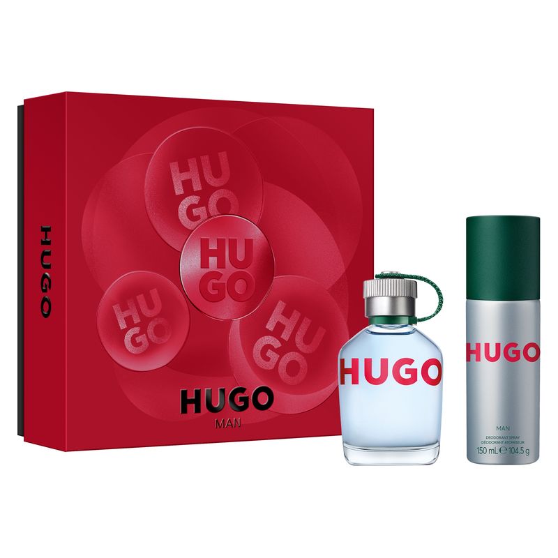 Boss Cofanetto Hugo Man Eau de Toilette 75ml con Deodorante 150ml